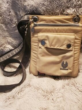 Belstaff SHOULDER TRAVELLER Body Street Bag Beige Utilitarian Accessory